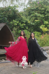 ποΈ Faux Blooming Full Sleeve Gown Set with Rich Organza Dupatta